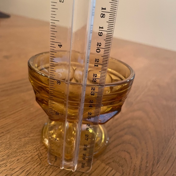 Anchor Hocking Fairfield Glass Dish ~ Amber ~ Set of two~ Sherbet Glass ~ - Picture 3 of 3